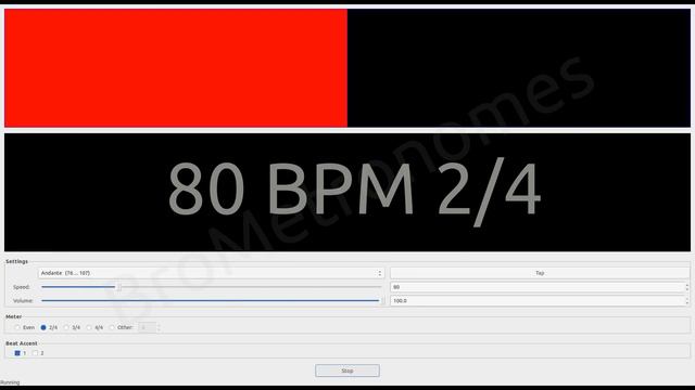 BroMetronome 80 BPM 2/4 смотреть онлайн