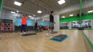 Комбинация по степ-аэробике. Валерий Фомин