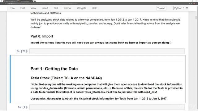 Python for Financial Analysis and Algorithmic Trading : Stock Market Analysis Project смотреть онлайн