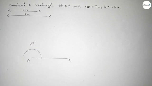 How to construct a rectangle OKAY with OK=7cm KA=5cm.shsirclasses. смотреть онлайн