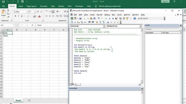 Materi VBA Dasar #18 : Array смотреть онлайн