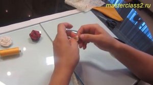 Роза из ткани за 20 минут. Мастер класс - техника кручения. Часть 1.  Цветы из ткани
