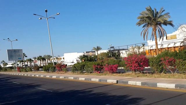 4 Египет выход с отеля Egypt Hotel Queen Sharm Resort дорога к McDonald’s