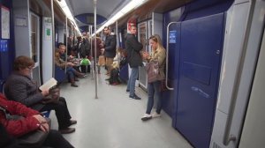 Spain, Madrid, Metro ride from Nuevos Ministerios to Plaza de Castilla
