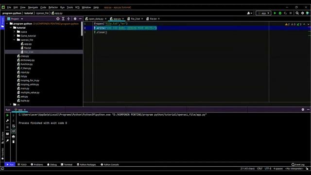 Python Tutorial #9 File Operation pada Python смотреть онлайн