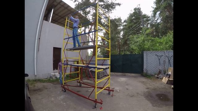 Сборка вышки-туры ВСП-250 (площадка 1,2х2,0м) смотреть онлайн