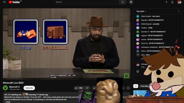 The ARMADILLO WINS the Minecraft Mob Vote?! - Minecraft Live 2023 - Minecraft Mob Vote 2023 Reactio смотреть онлайн