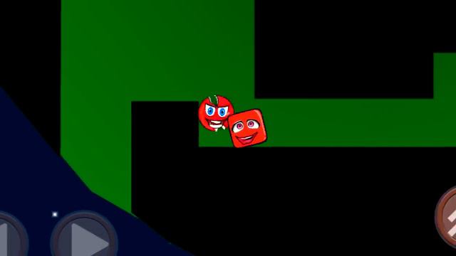 Мультик - Красный Шарик И КРАСНАЯ ДЕВОЧКА КВАДРАТ - New Red Ball 2 смотреть онлайн