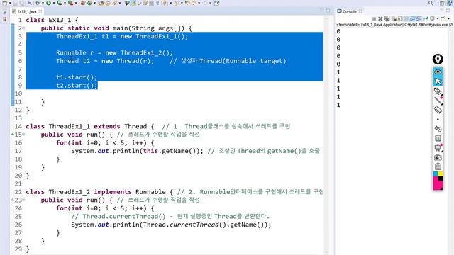 [자바의 정석 - 기초편] ch13-3~6 쓰레드의구현과 실행 смотреть онлайн