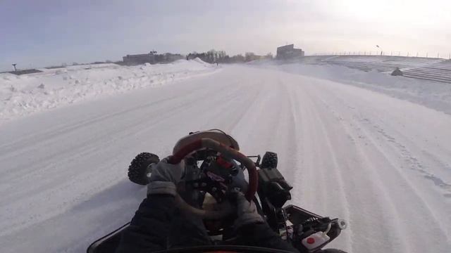 Winter karting/ice karting raund 2/зимний картинг г.Омск (Дсааф) смотреть онлайн