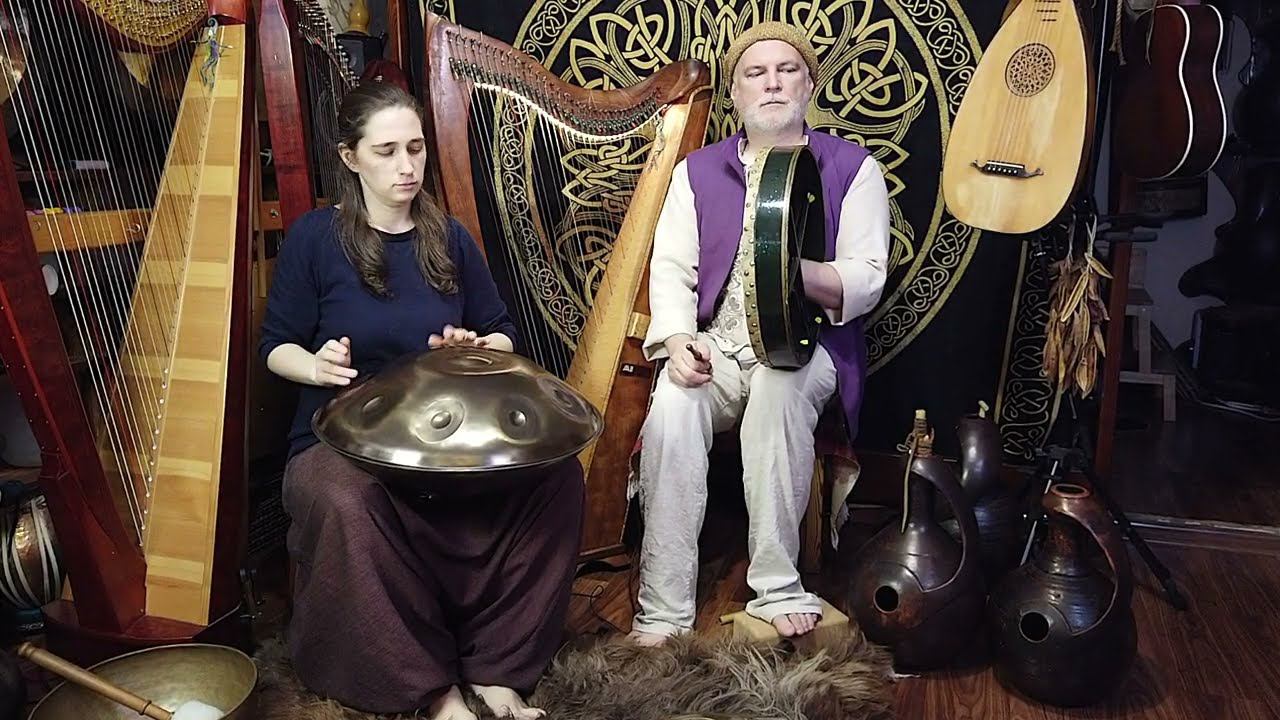 Alizbar & Anna Baturova Презентация Ханг /Пантам  & Боуран /Pantam & Bodhran/ Irish Drum Relax Music