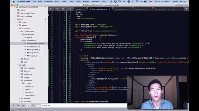 React Native Tutorial Step 34 — Conversations Setup смотреть онлайн