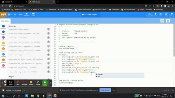 VEXcode VR   Robotic Drawing  Python