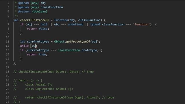 Check if Object Instance of Class - Leetcode 2618 - JavaScript 30-Day Challenge смотреть онлайн