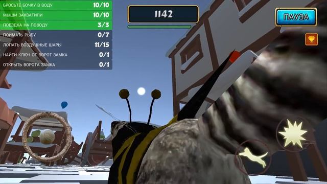 Симулятор Кота #13 Босс и Ключ. Пчела Котенок и Баги. Кид в Cat Simulator Kitty Craft на пурумчата