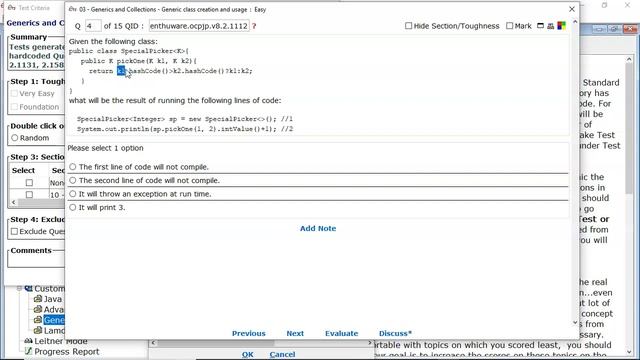 Defining and using a Generic class in Java. (enthuware.ocpjp.v8.2.1112). смотреть онлайн