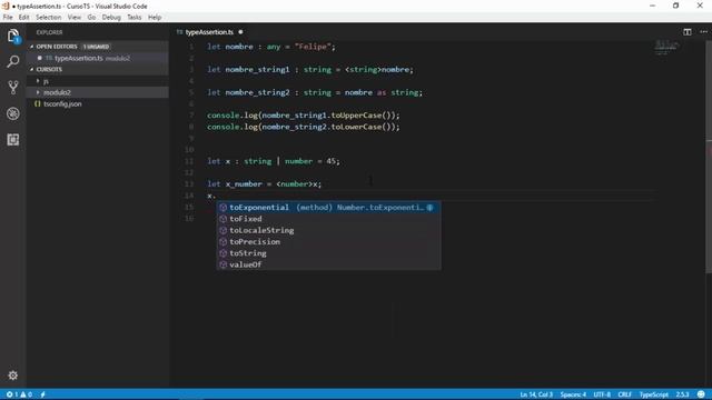 Type Assertion - Casting | Variables y Tipos | Programando en TypeScript смотреть онлайн