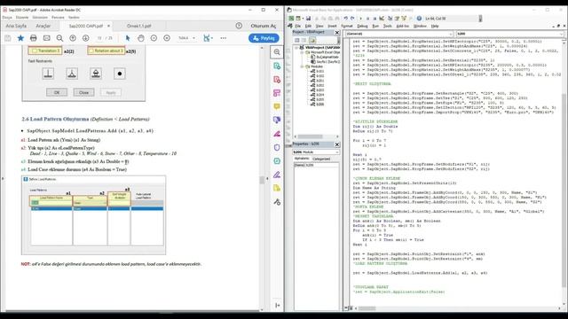 Excel Vba & Sap2000 OAPI Define Load Pattern смотреть онлайн