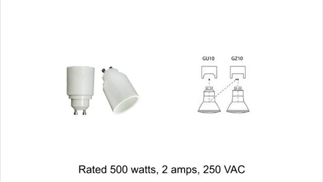 12444 GU10 male To GZ10 female Adapter Converter Lamp Holder. смотреть онлайн