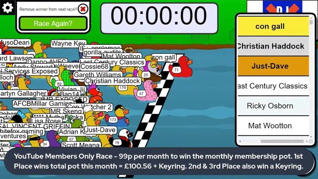 January Duck Race Keyring Giveaway 2pm Livestream смотреть онлайн