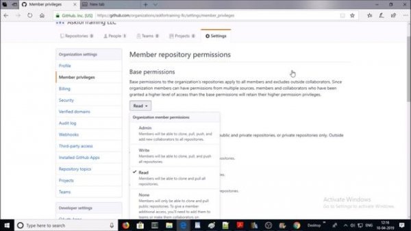 Github - Create organizations in Github