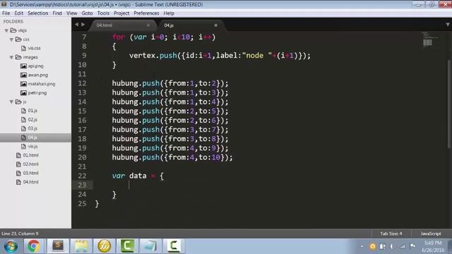 Membangun graph pada web dengan VisJS (04) tampilan hierarki graph смотреть онлайн
