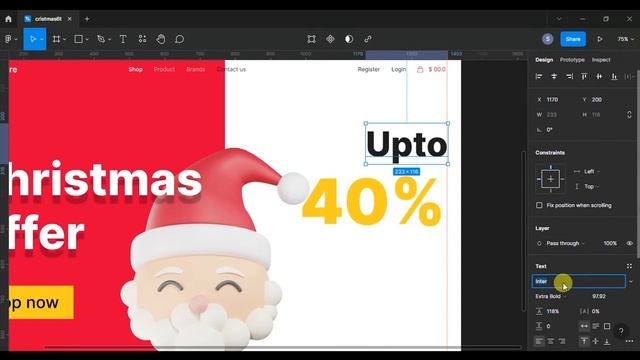 Christmas Hero Section Design | Figma Course | Speed art смотреть онлайн