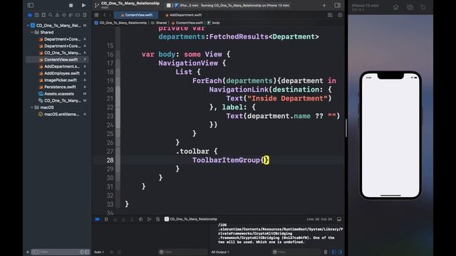 Core Data One to Many Relationship & Core Data Delete Rules : SwiftUI смотреть онлайн