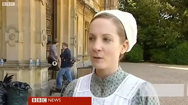Dan Stevens And Michelle Dockery On BBC Breakfast 14.09.11 1of2
