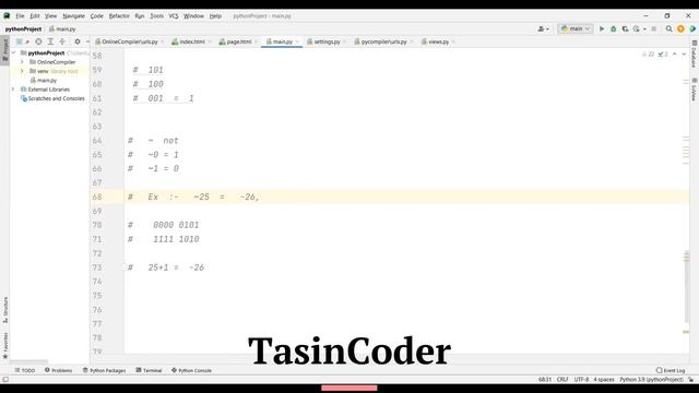 Lecture No. 10 Operators 4th Bitwise Operator in python hind @TasinCoder #python_basic #operato смотреть онлайн