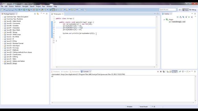Learn Java - Beginner 20 - Arrays смотреть онлайн