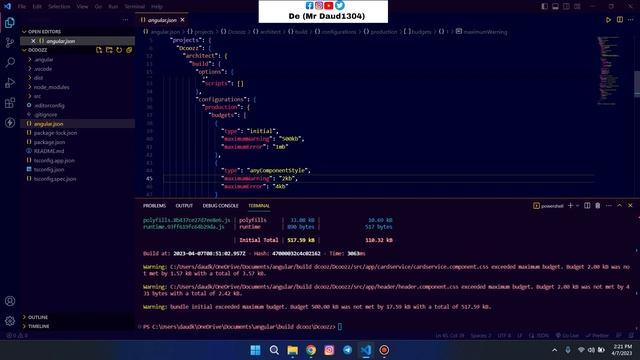 Warning: exceeded maximum budget | angular build error | waring angular build смотреть онлайн