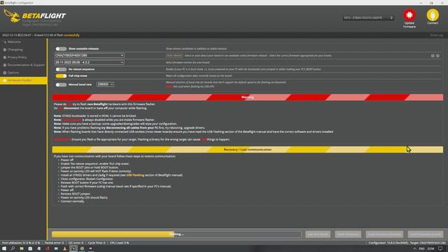 Mobula7 1S ELRS - Upgrade To Betaflight 4.3.2  - 'Apply Custom Defaults' Is Missing