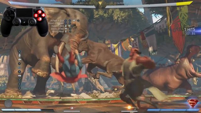Injustice 2 HELLBOY COMBOS! - HELLBOY COMBO TUTORIAL смотреть онлайн