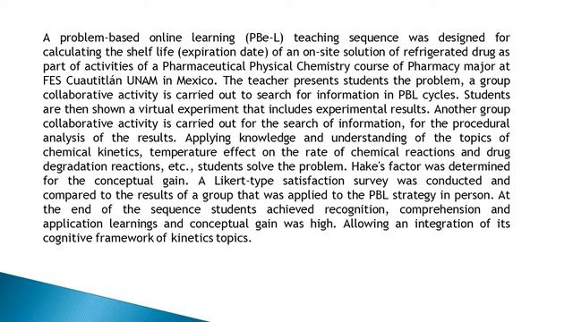 Online Applied Problem Based Learning to Determine the Shelf Life of an on Site Solution of Refrige смотреть онлайн