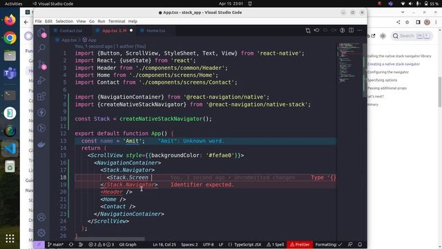 Stack Navigation in React Native смотреть онлайн