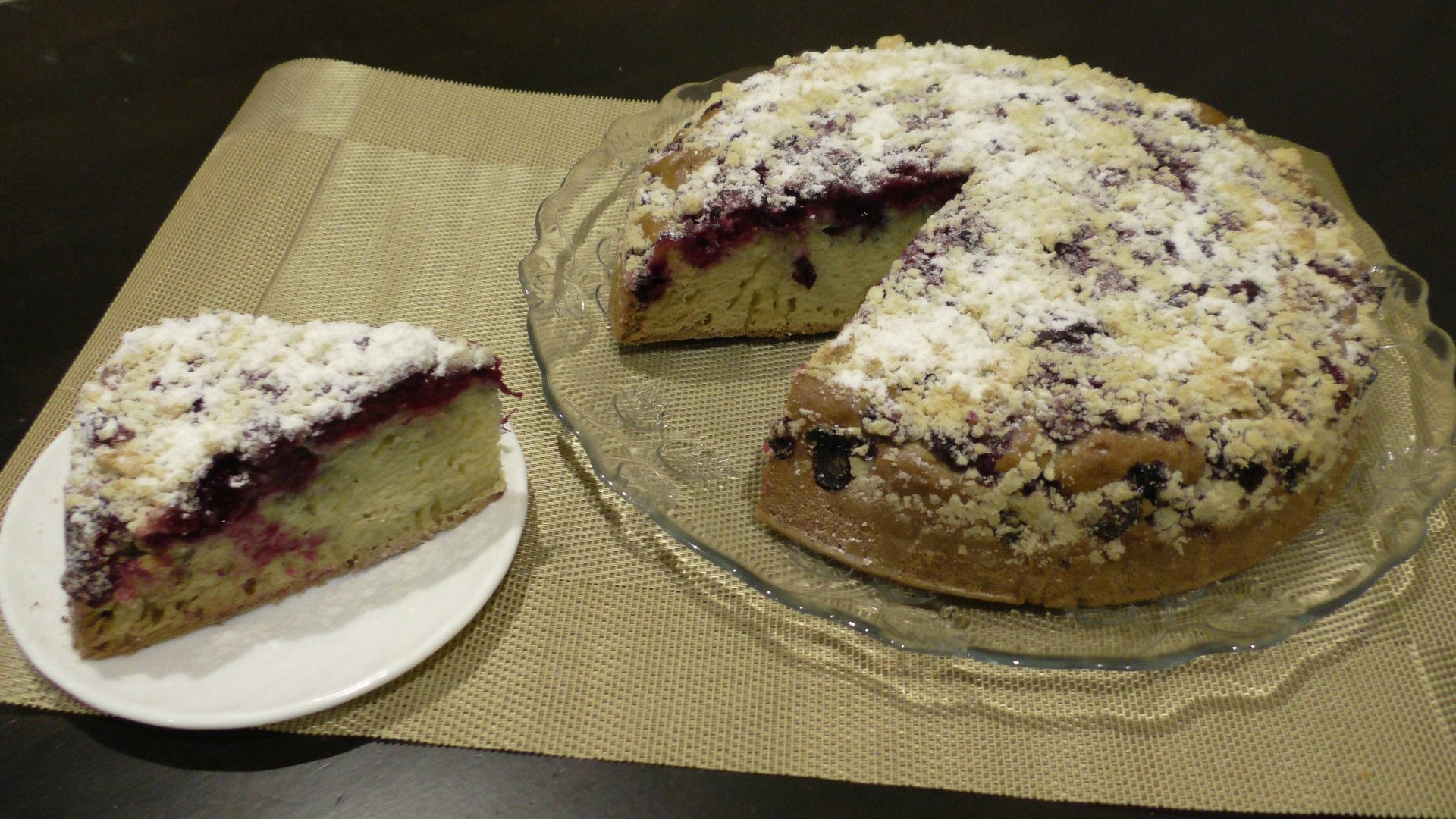 ПИРОГ С ВИШНЕЙ на кефире как торт. Супер просто! Вишня замороженная. смотреть онлайн