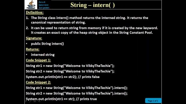223. String - intern( ) смотреть онлайн