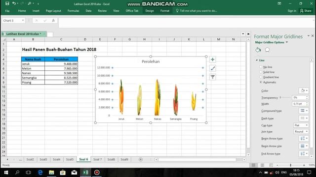Macam Macam Cara Membuat Grafik dengan Microsoft Excel 2016 смотреть онлайн