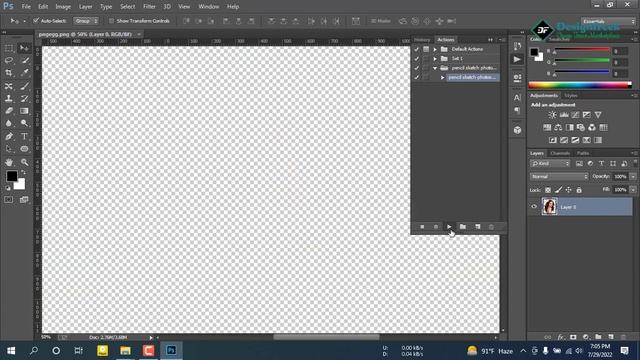 1 Click To Make Pencil Sketch Design Photoshop Bangla Tutorial | By Designfreek смотреть онлайн