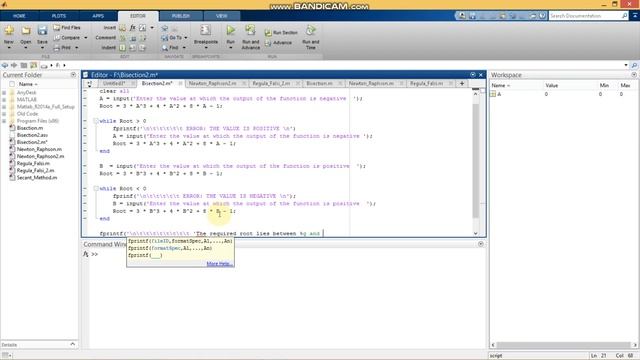 Bisection Method MATLAB CODING смотреть онлайн