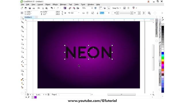 CorelDraw Tutorial #27 | Neon Effect смотреть онлайн
