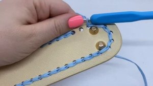 Обвязка донышка при вязании сумки из рафии