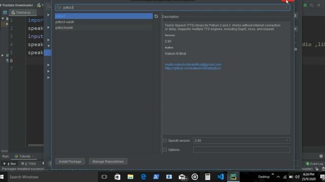 Python Tutorial 56 : Build A Program To Convert Text To Speech смотреть онлайн