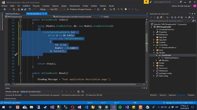 ¿Cómo llenar un DropDownList en MVC .Net con datos de una base de datos con Entity Framework? смотреть онлайн