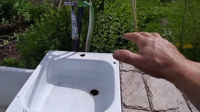 Совмещаем ванну и раковину в огороде. смотреть онлайн