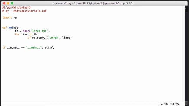 Python 3 Tutorial - Search with Regular Expressions смотреть онлайн