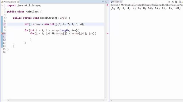 Insertion Sort Code - Java Sorting Algorithms for Newbs 5 смотреть онлайн