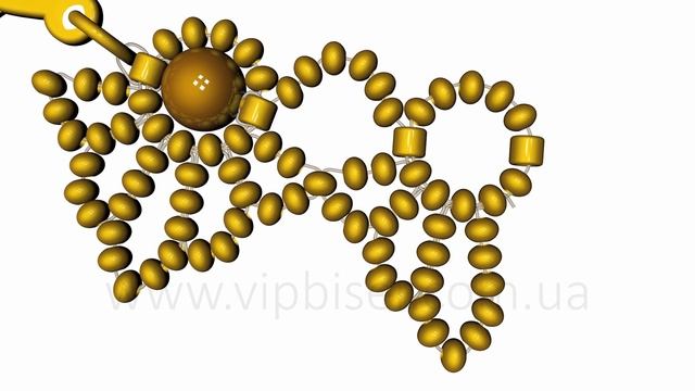 Beautiful beaded necklace. 3D tutorial смотреть онлайн