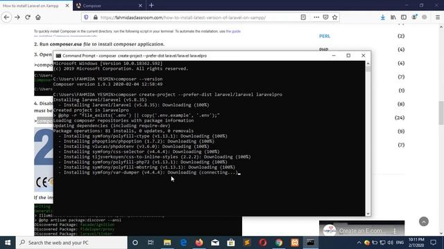 how to install laravel 6 in xampp смотреть онлайн